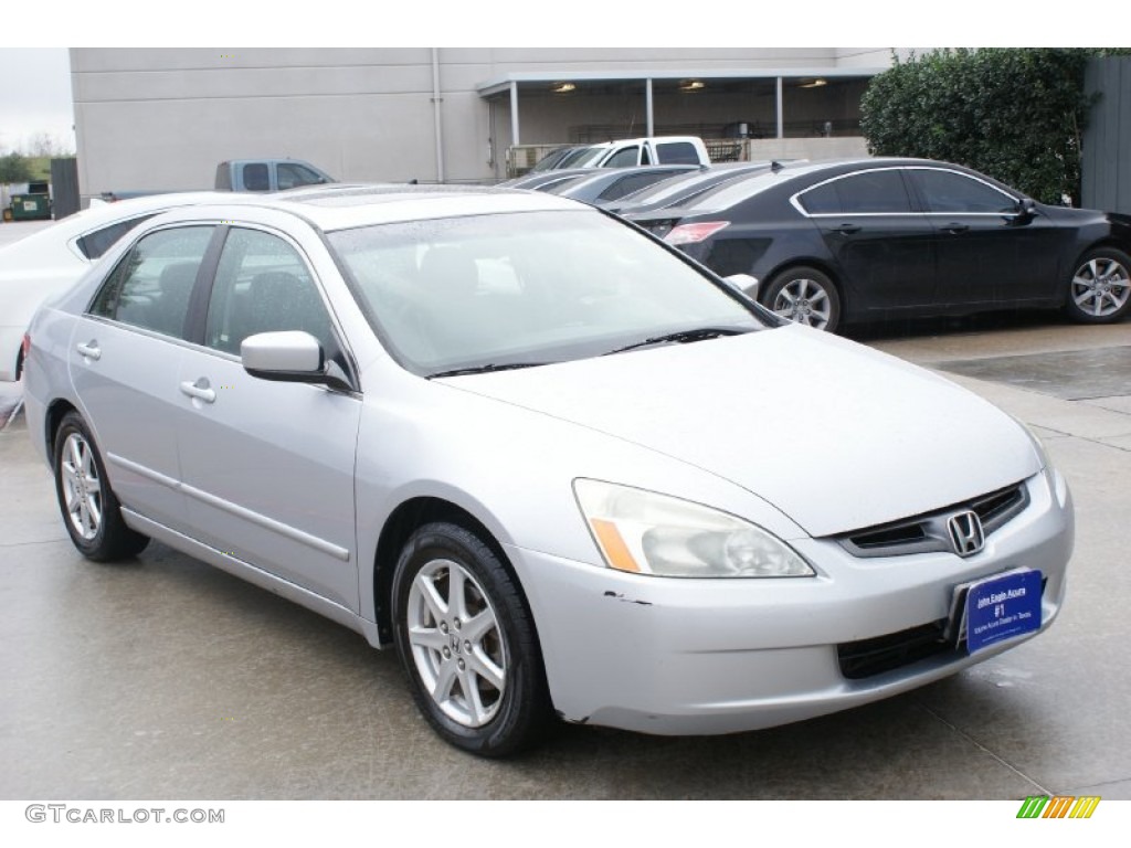 2003 Accord EX V6 Sedan - Satin Silver Metallic / Gray photo #11
