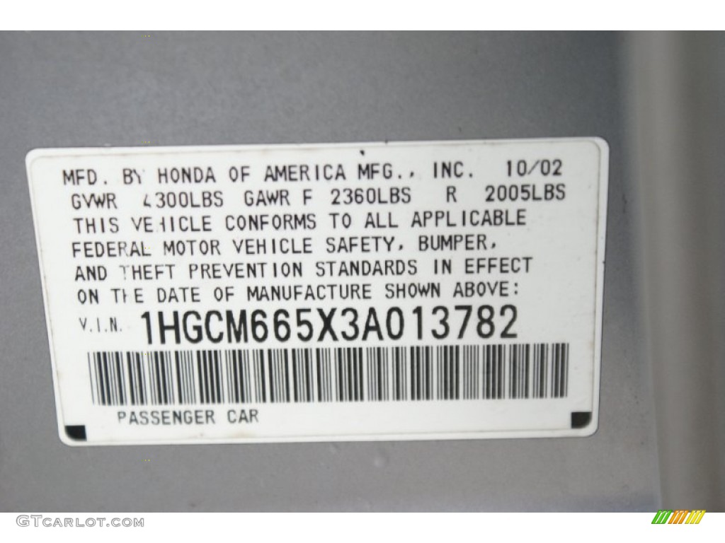 2003 Accord EX V6 Sedan - Satin Silver Metallic / Gray photo #47