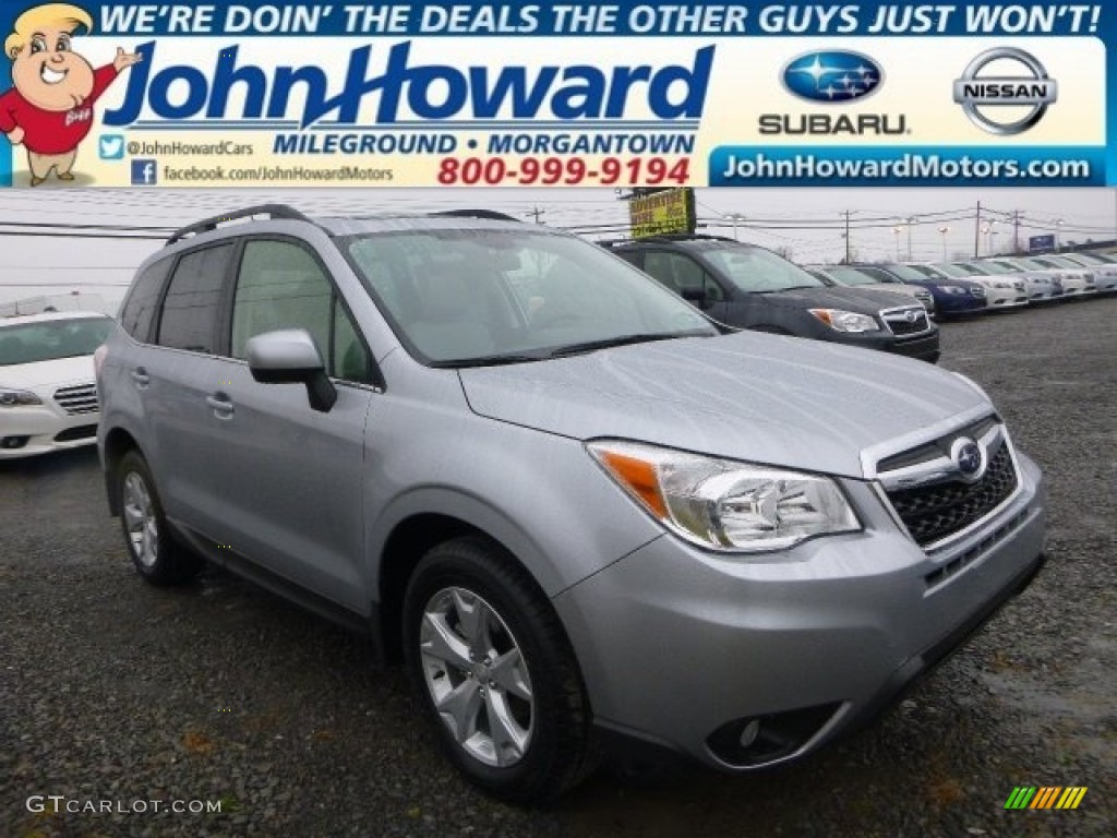2015 Forester 2.5i Limited - Ice Silver Metallic / Gray photo #1