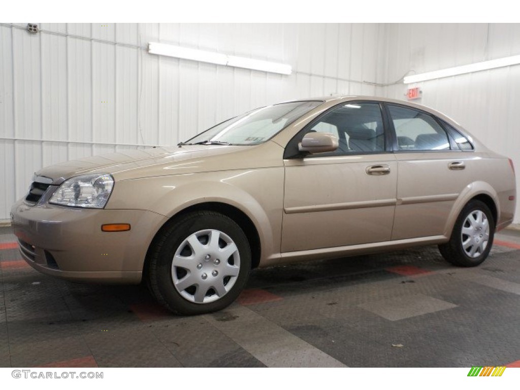 2007 Forenza Sedan - Champagne Beige Metallic / Grey photo #2