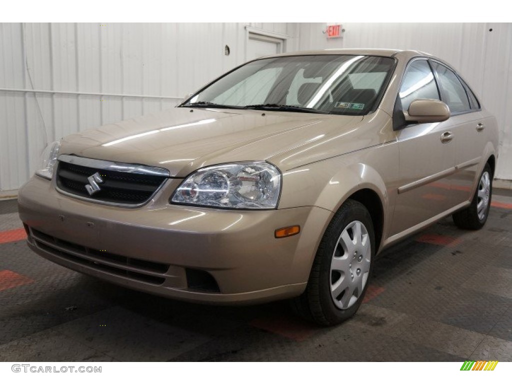 2007 Forenza Sedan - Champagne Beige Metallic / Grey photo #3