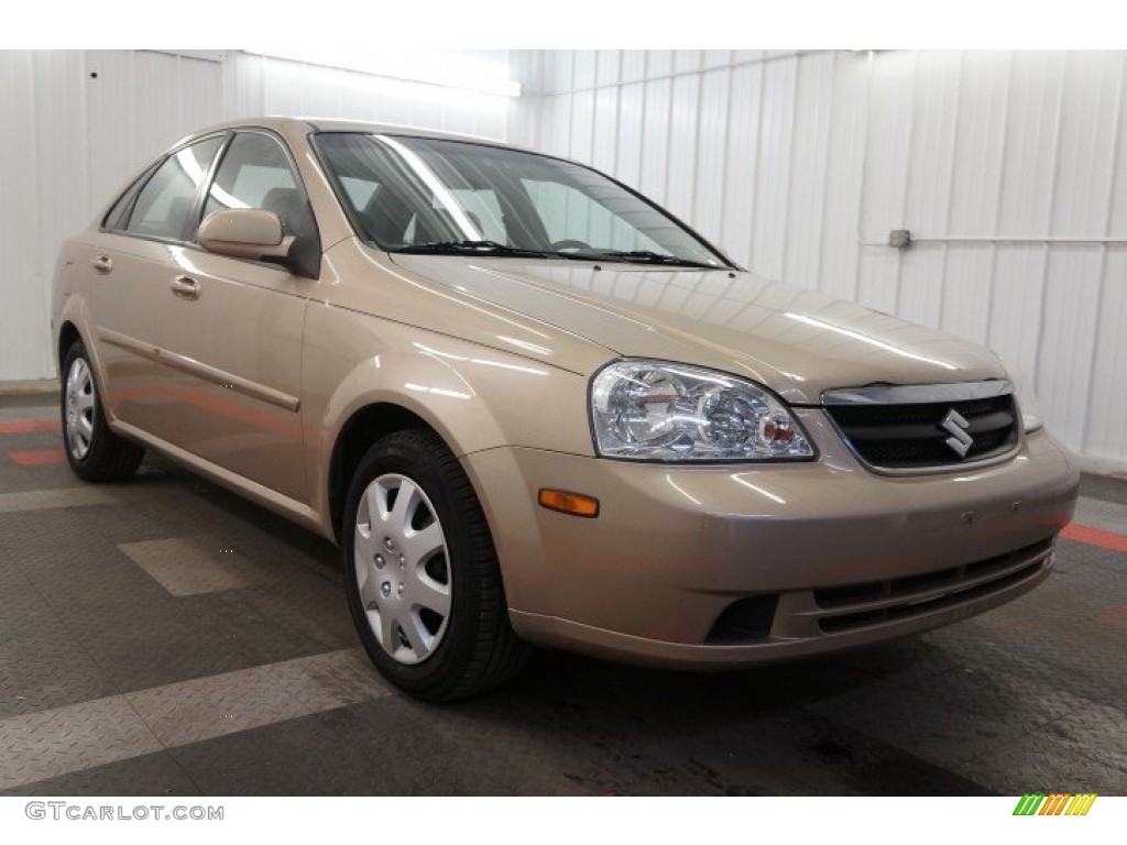 2007 Forenza Sedan - Champagne Beige Metallic / Grey photo #5