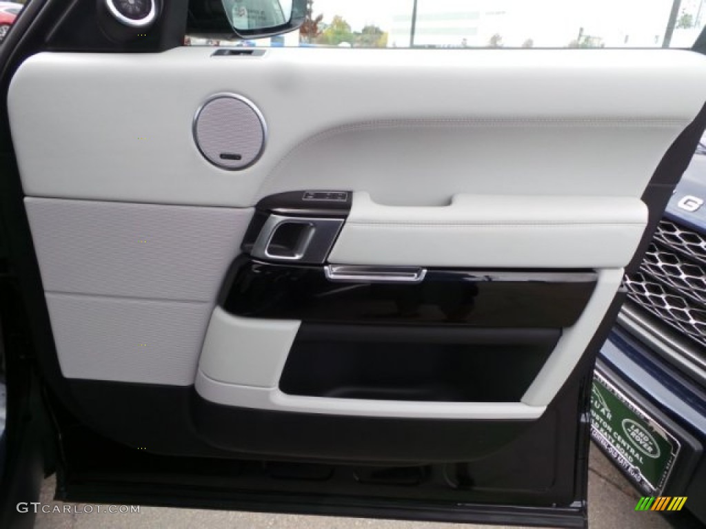 2014 Land Rover Range Rover Supercharged Ebony/Ivory Door Panel Photo #99722320