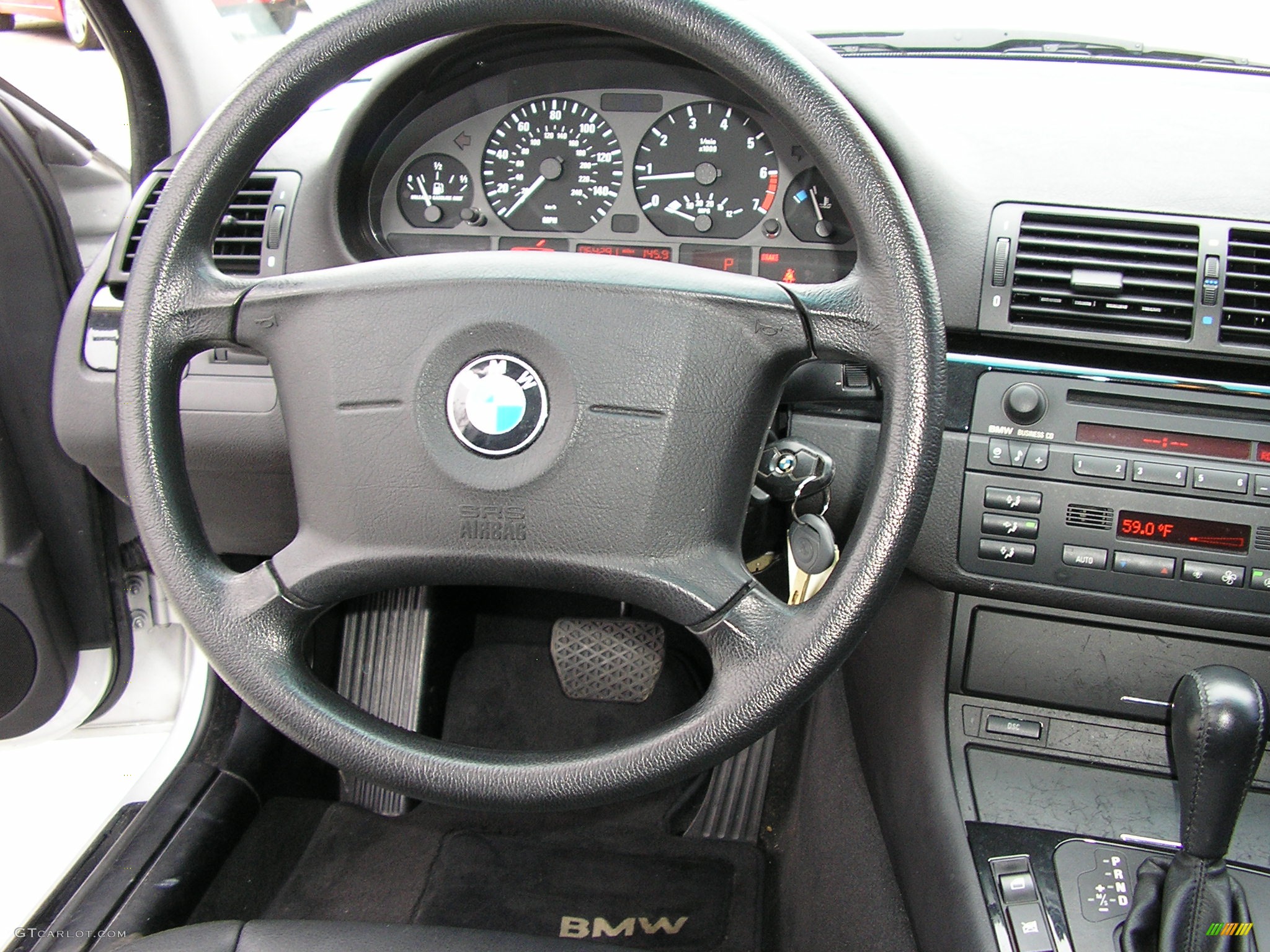 2000 3 Series 323i Sedan - Titanium Silver Metallic / Black Leather photo #12