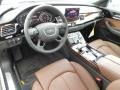 Nougat Brown 2015 Audi A8 L 3.0T quattro Interior Color
