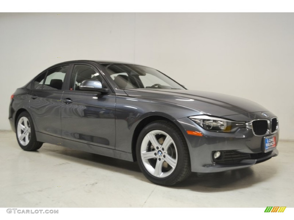 2015 3 Series 320i Sedan - Mineral Grey Metallic / Black photo #2