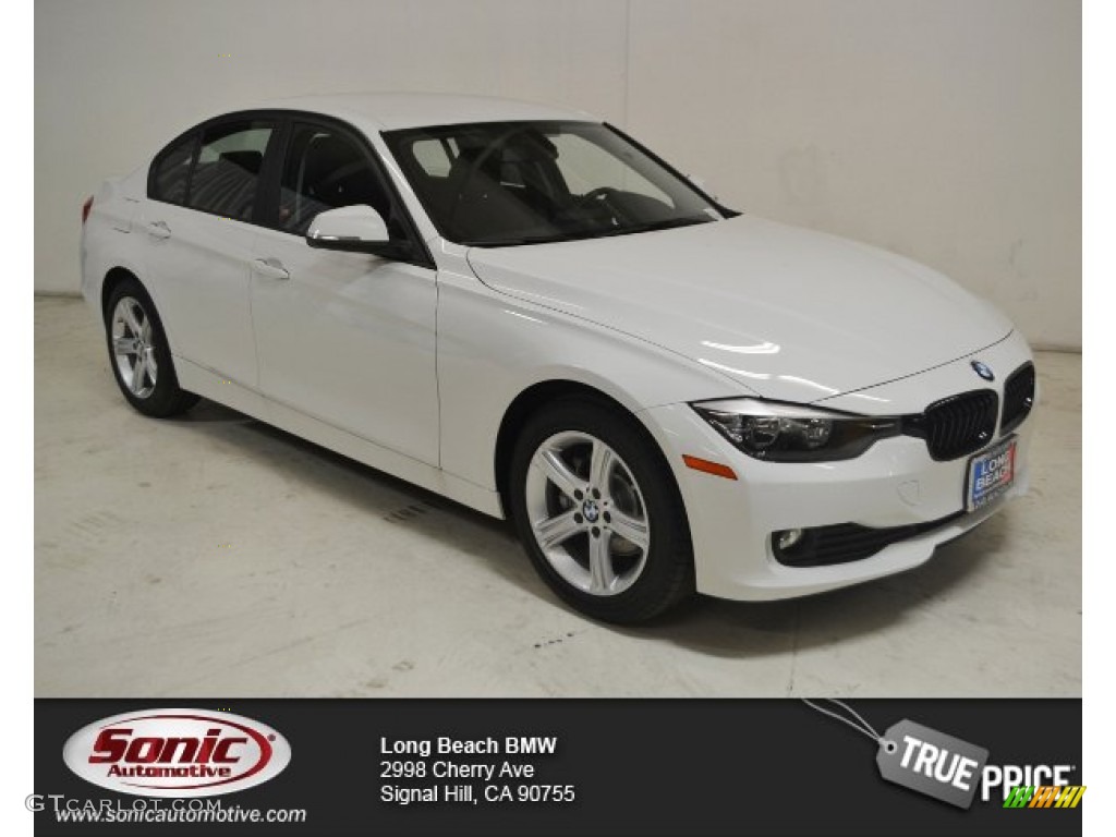 2015 3 Series 320i Sedan - Alpine White / Black photo #1