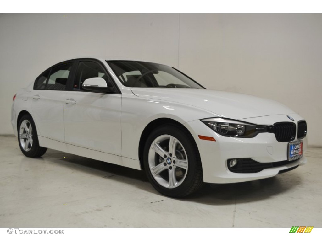 2015 3 Series 320i Sedan - Alpine White / Black photo #2