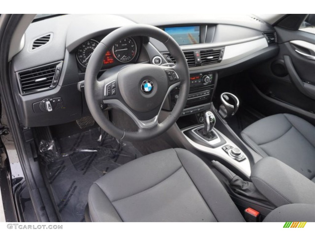 Black Interior 2013 BMW X1 sDrive 28i Photo #99729337