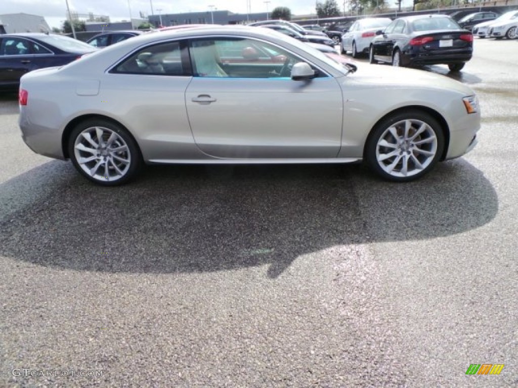 2015 A5 Premium Plus quattro Coupe - Cuvee Silver Metallic / Velvet Beige photo #7