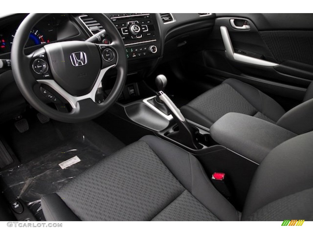 Black Interior 2015 Honda Civic LX Coupe Photo #99734166