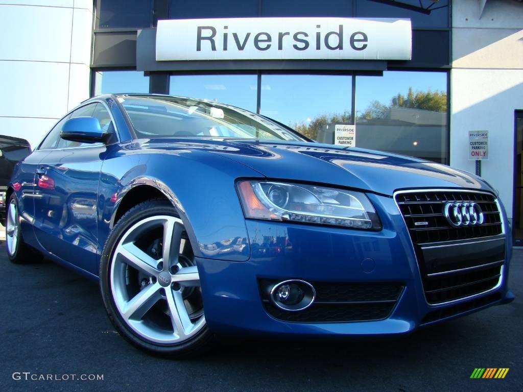 2008 A5 3.2 quattro Coupe - Aruba Blue Pearl Effect / Light Grey photo #23