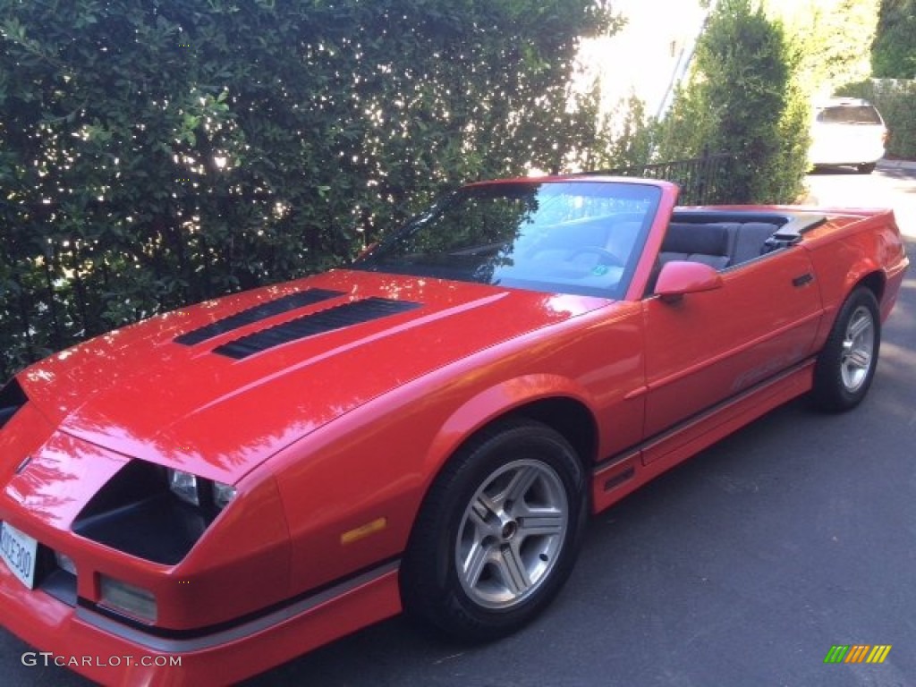 1989 Camaro IROC-Z Convertible - Bright Red / Gray photo #1