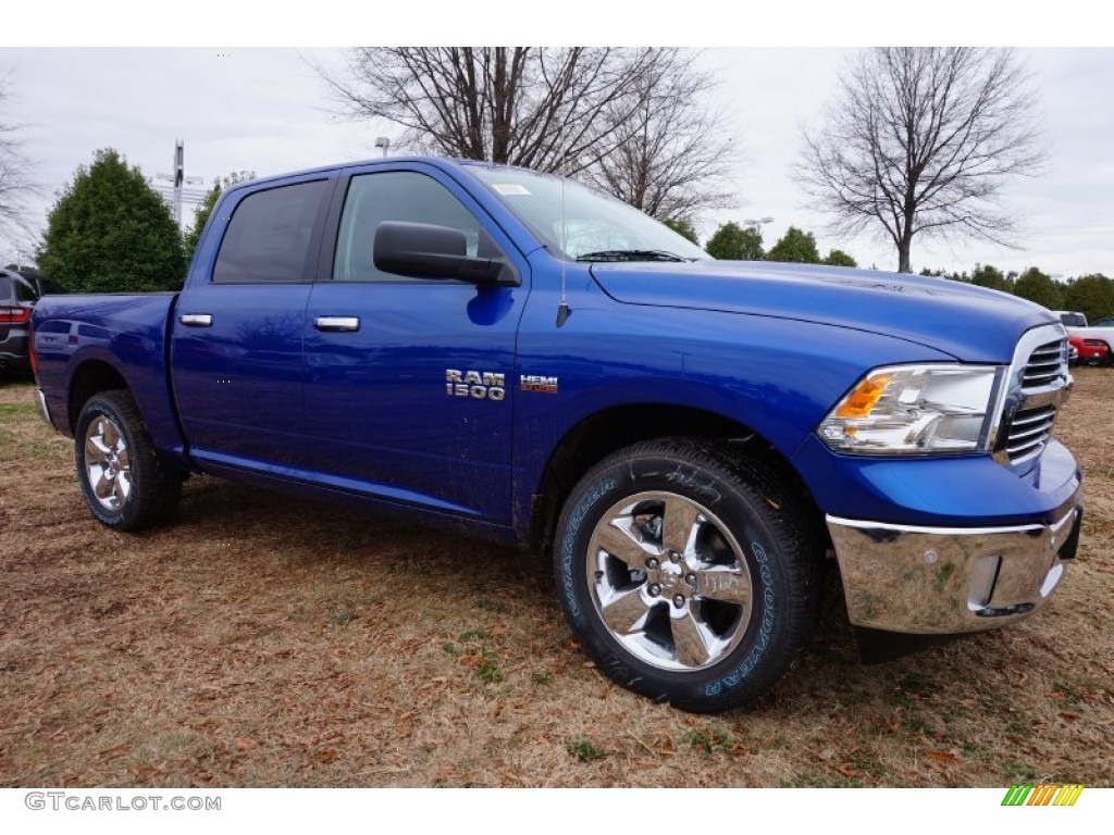 Blue Streak Pearl 2015 Ram 1500 Big Horn Crew Cab Exterior Photo #99737058