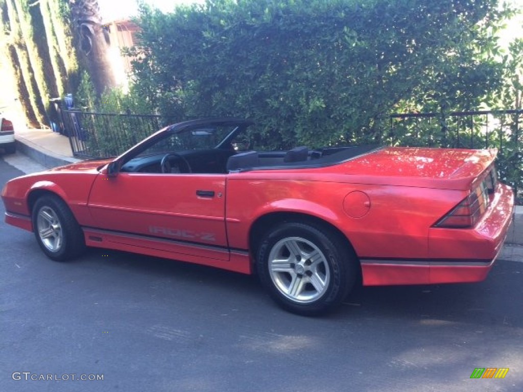 1989 Camaro IROC-Z Convertible - Bright Red / Gray photo #6