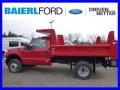 2015 Vermillion Red Ford F350 Super Duty XL Regular Cab 4x4 Dump Truck  photo #1