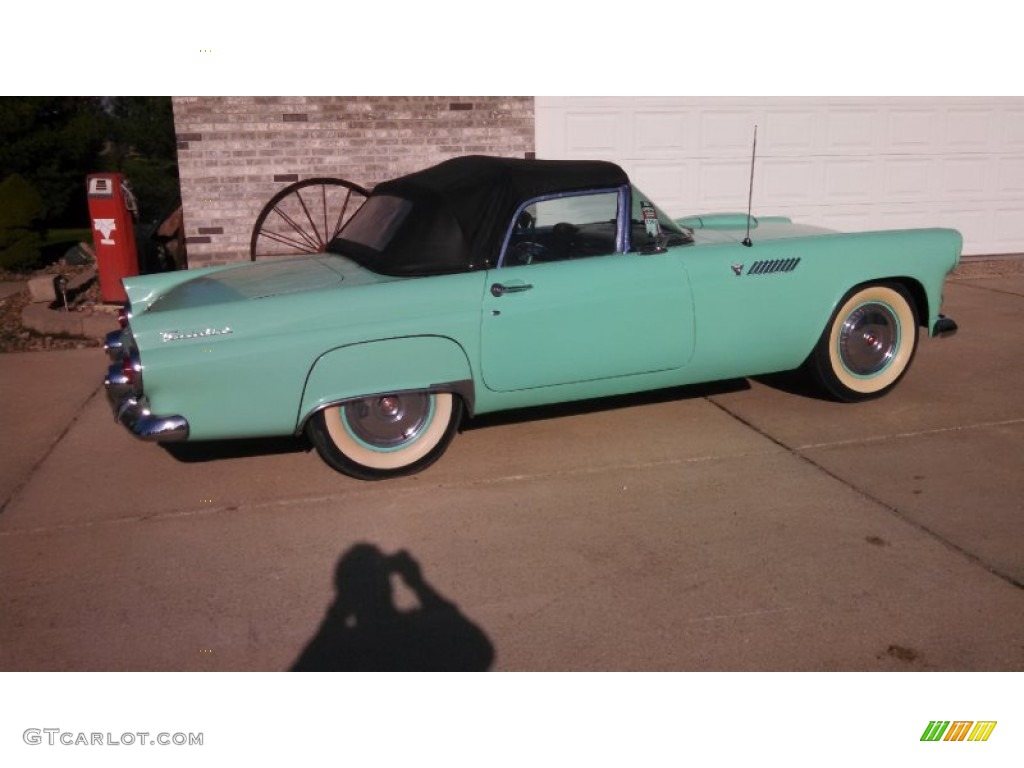 Thunderbird Blue 1955 Ford Thunderbird Convertible Exterior Photo #99739167