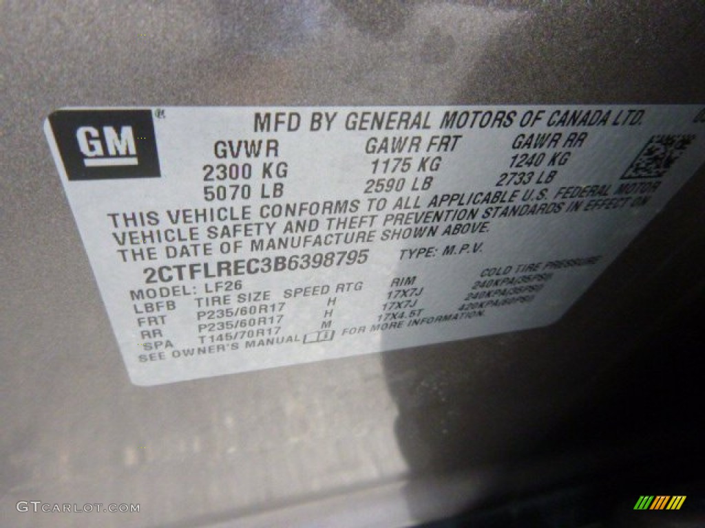 2011 Terrain SLE AWD - Espresso Brown Metallic / Jet Black photo #18