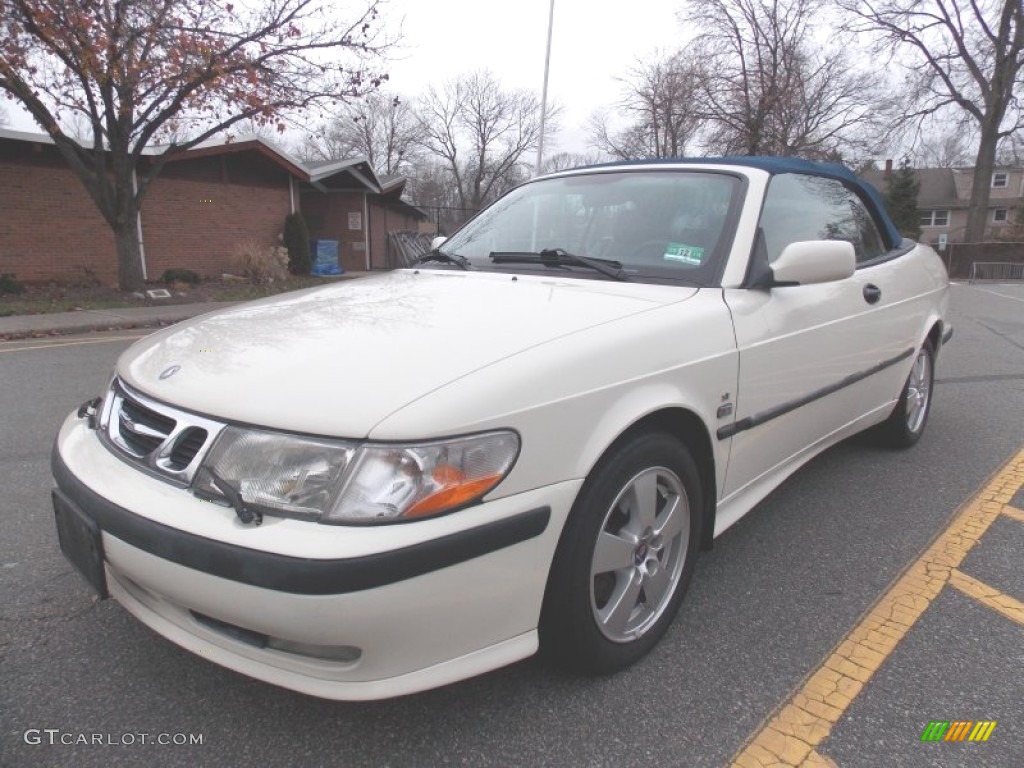 2002 9-3 SE Convertible - Polar White / Charcoal Gray photo #1