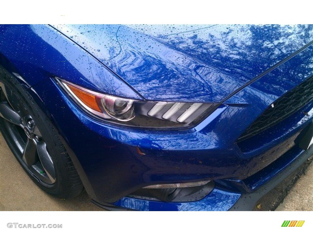 2015 Mustang V6 Coupe - Deep Impact Blue Metallic / Ebony photo #2