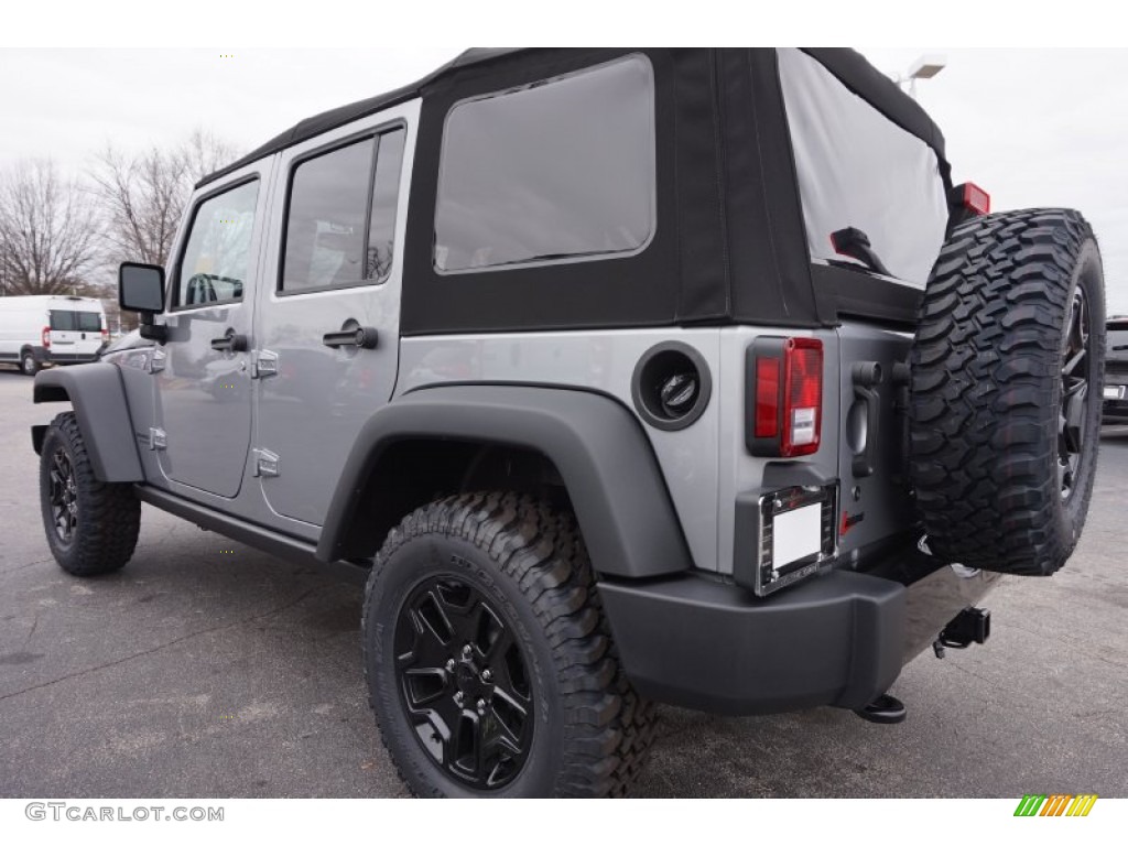 2015 Billet Silver Metallic Jeep Wrangler Unlimited Willys Wheeler 4x4 ...