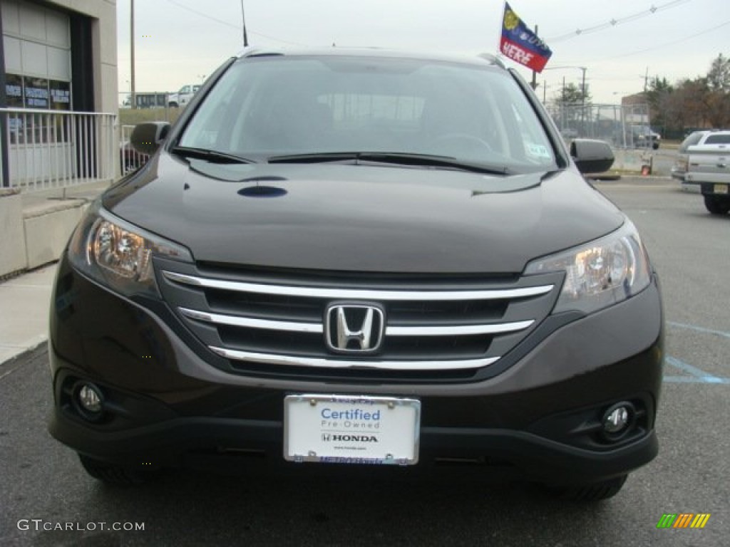 2013 CR-V EX-L AWD - Kona Coffee Metallic / Black photo #2