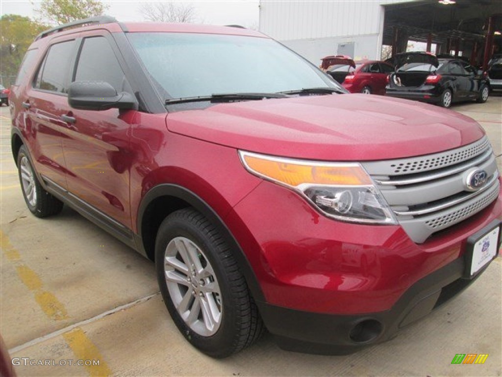 2015 Explorer FWD - Ruby Red / Medium Light Stone photo #1