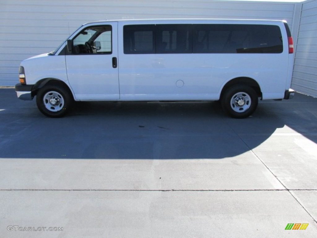 2011 Express LT 3500 Extended Passenger Van - Summit White / Medium Pewter photo #3