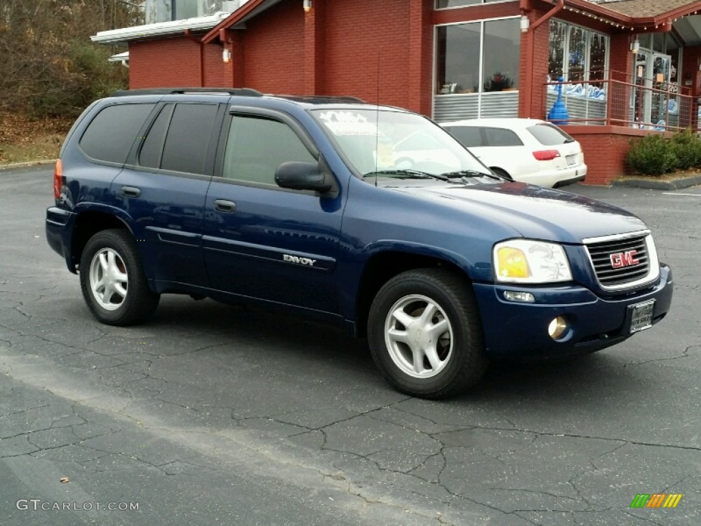 2004 Envoy SLT 4x4 - Indigo Blue Metallic / Light Tan photo #8