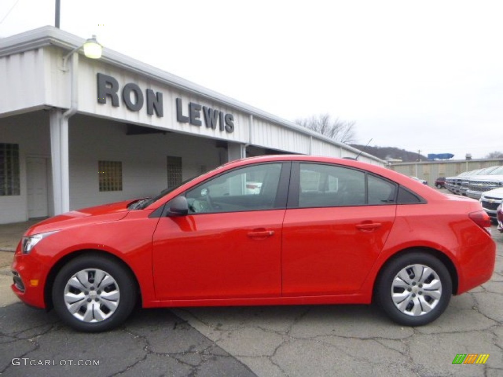 2015 Cruze LS - Red Hot / Jet Black/Medium Titanium photo #5