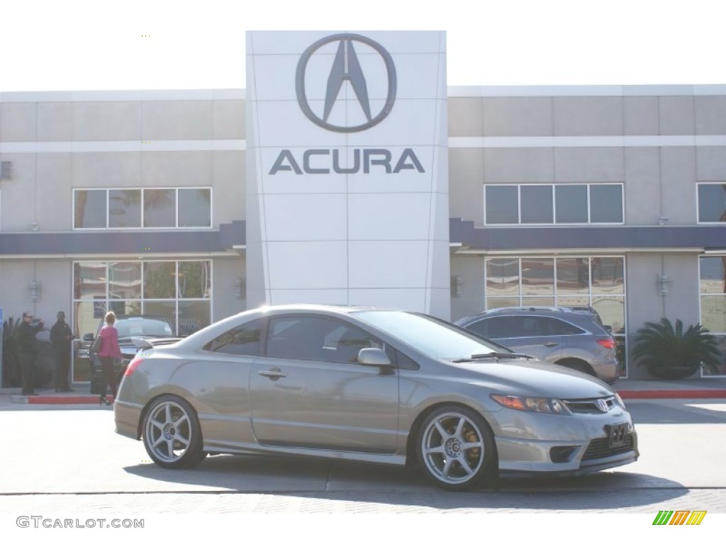 2007 Civic Si Coupe - Galaxy Gray Metallic / Black photo #2