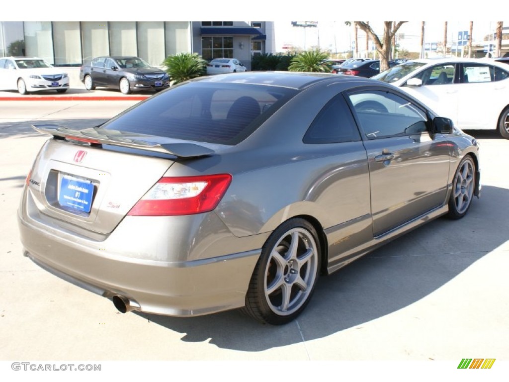 2007 Civic Si Coupe - Galaxy Gray Metallic / Black photo #8