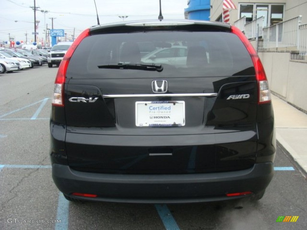 2012 CR-V EX 4WD - Crystal Black Pearl / Black photo #5