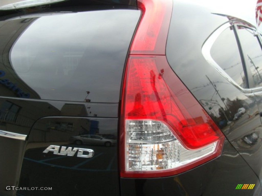 2012 CR-V EX 4WD - Crystal Black Pearl / Black photo #23