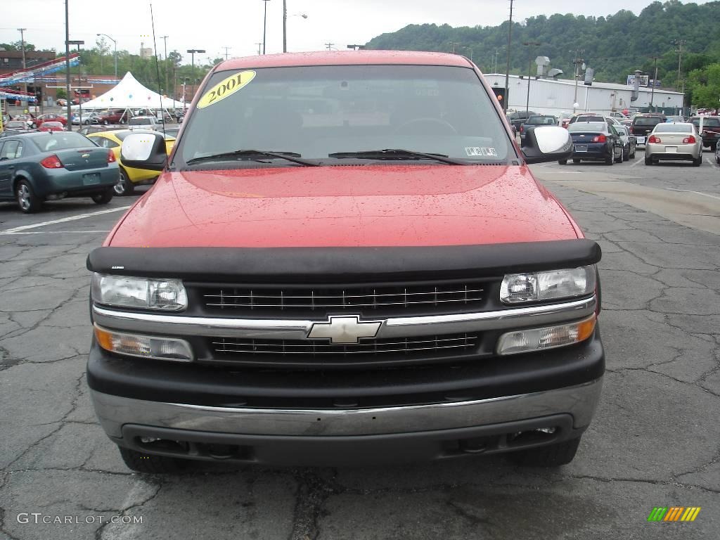 2001 Silverado 1500 LS Extended Cab 4x4 - Victory Red / Graphite photo #17