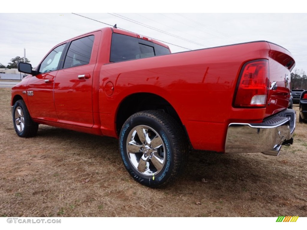 2015 1500 Big Horn Crew Cab - Flame Red / Black/Diesel Gray photo #2