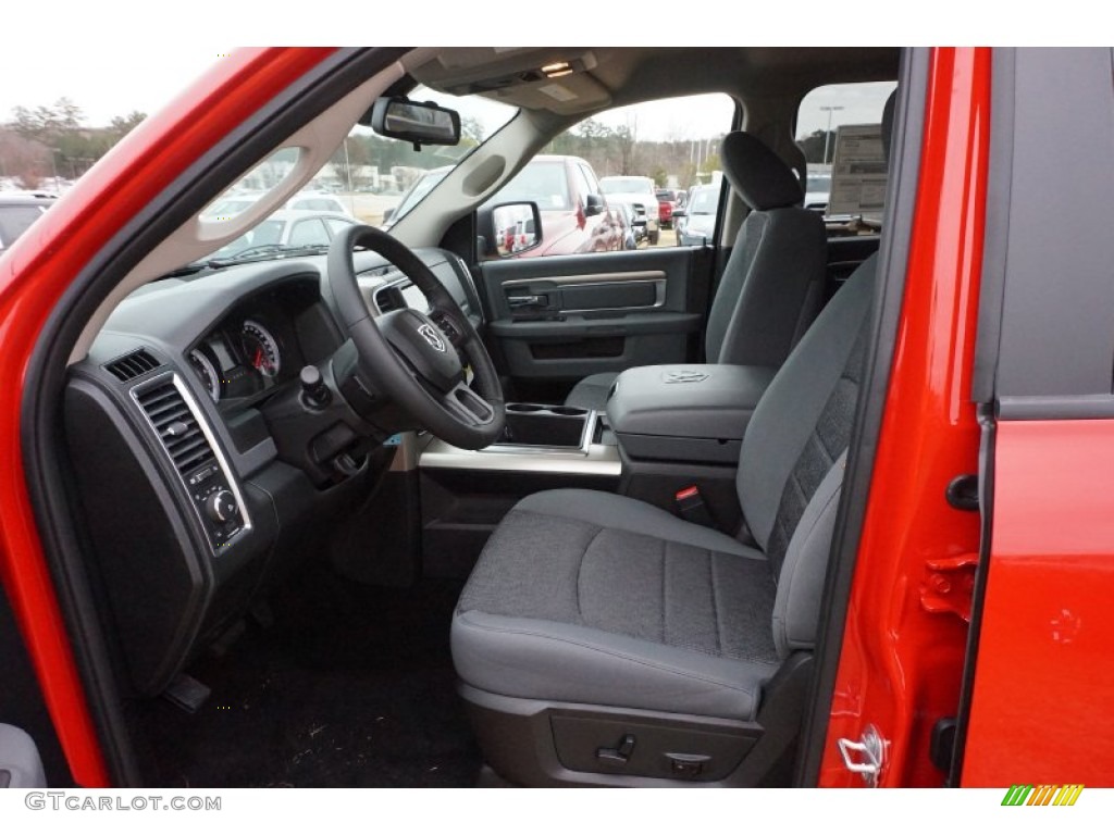 2015 1500 Big Horn Crew Cab - Flame Red / Black/Diesel Gray photo #7