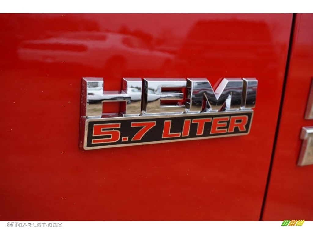 2015 1500 Big Horn Quad Cab - Flame Red / Black/Diesel Gray photo #6