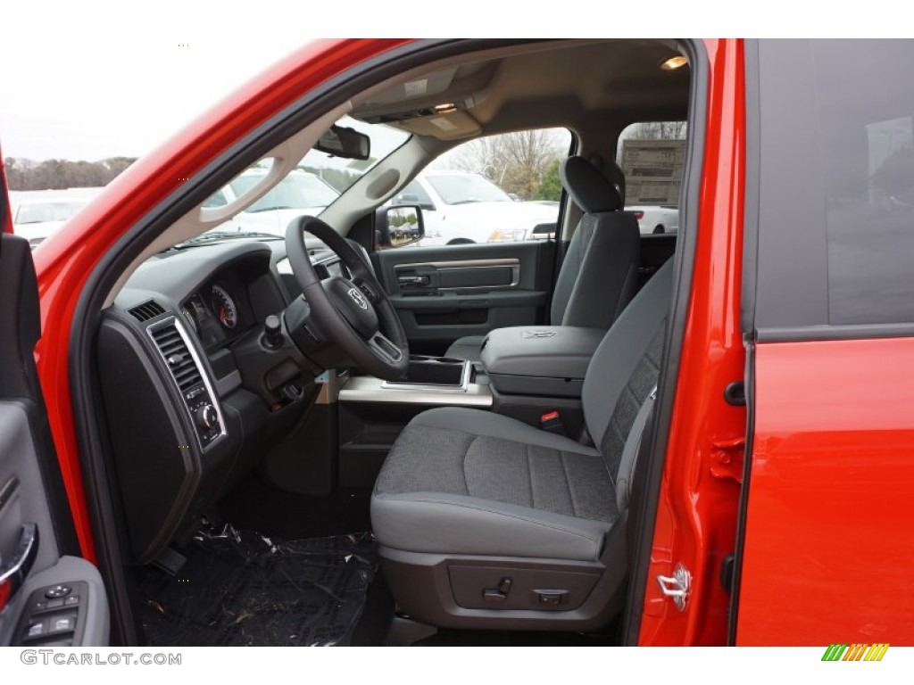 2015 1500 Big Horn Quad Cab - Flame Red / Black/Diesel Gray photo #7