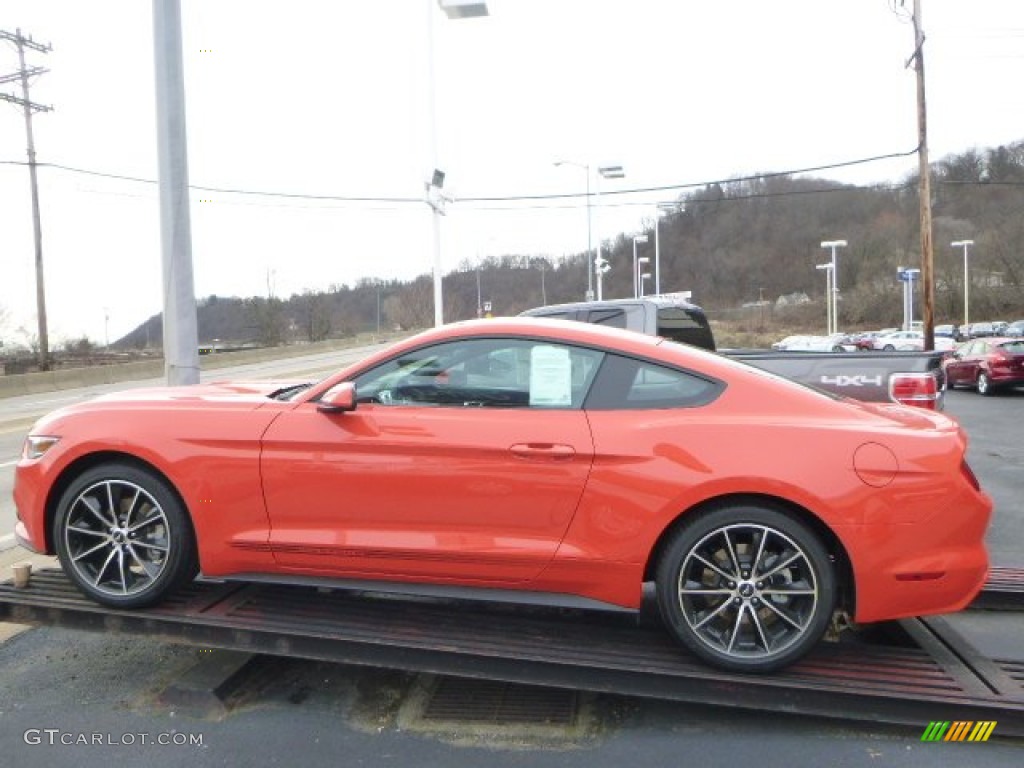 2015 Mustang EcoBoost Coupe - Competition Orange / Ebony photo #5