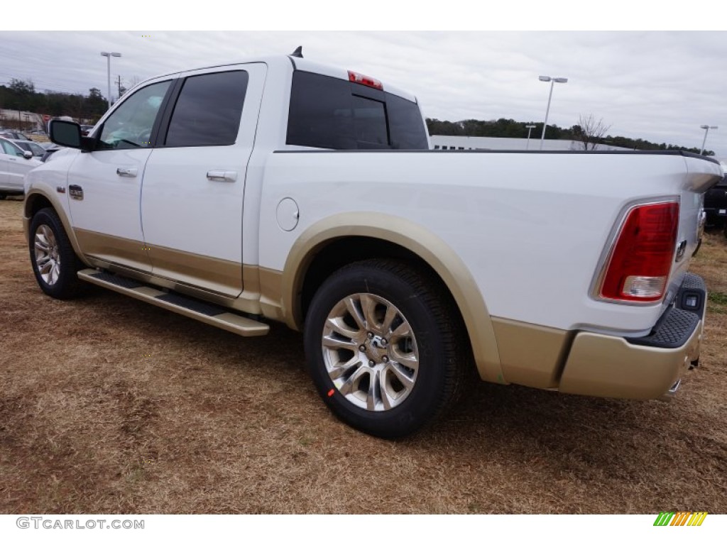 2015 1500 Laramie Long Horn Crew Cab 4x4 - Bright White / Canyon Brown/Light Frost photo #2