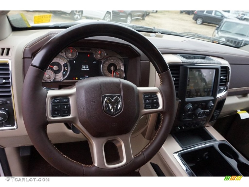 2015 1500 Laramie Long Horn Crew Cab 4x4 - Bright White / Canyon Brown/Light Frost photo #8