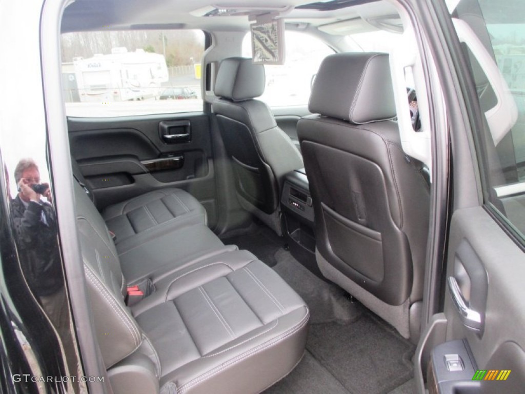 Jet Black Interior 2015 GMC Sierra 1500 Denali Crew Cab 4x4 Photo #99757172