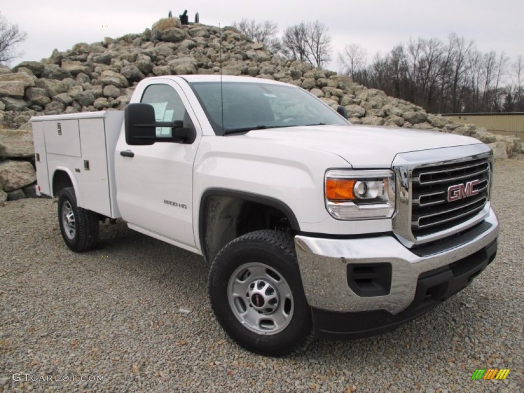 2015 Sierra 2500HD Regular Cab 4x4 Utility Truck - Summit White / Jet Black/Dark Ash photo #1