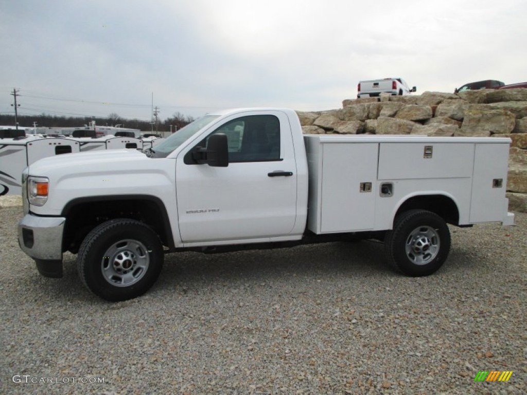 2015 Sierra 2500HD Regular Cab 4x4 Utility Truck - Summit White / Jet Black/Dark Ash photo #3