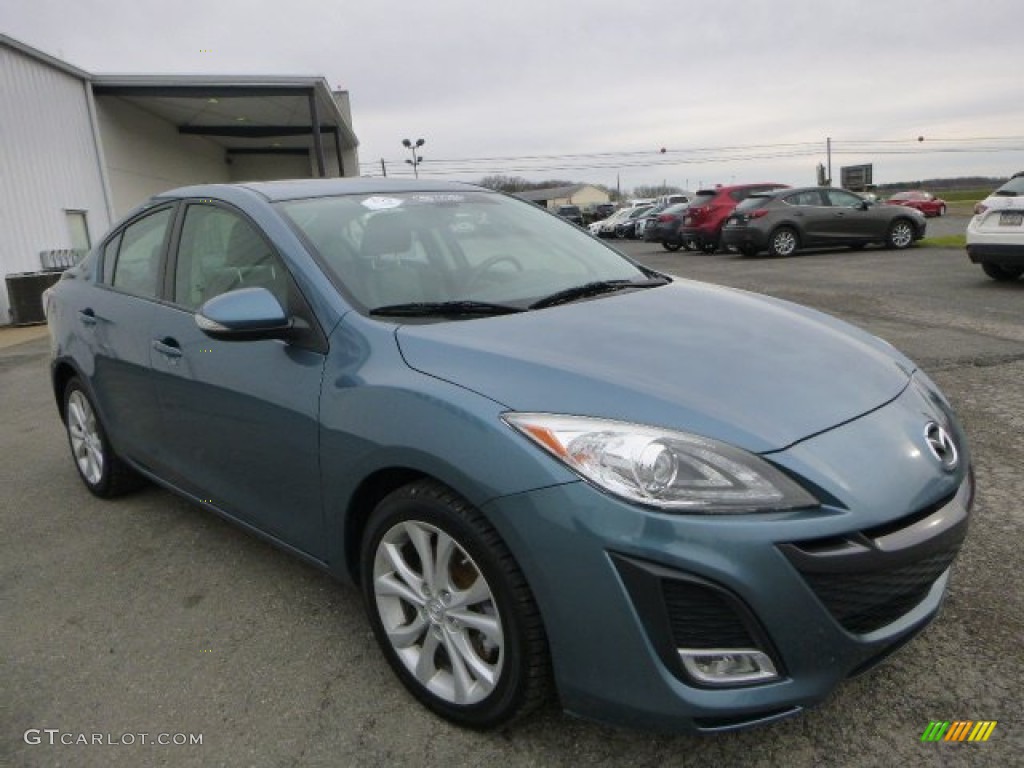 2010 MAZDA3 s Grand Touring 4 Door - Gunmetal Blue Mica / Black photo #6