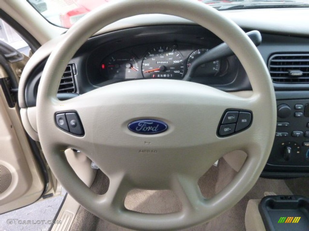 2000 Ford Taurus SE Medium Parchment Steering Wheel Photo #99762756