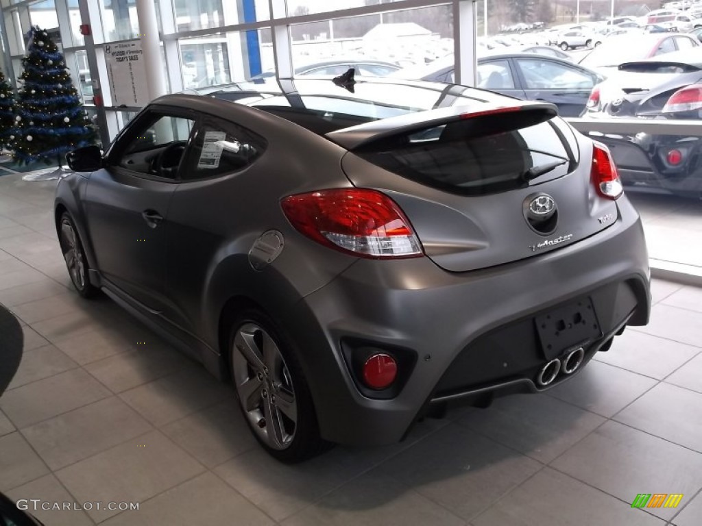2015 Veloster Turbo - Matte Gray / Black photo #6