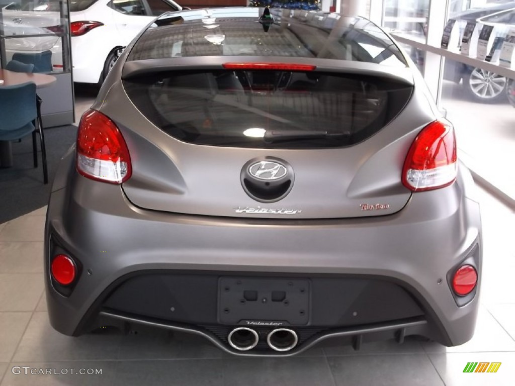 2015 Veloster Turbo - Matte Gray / Black photo #7