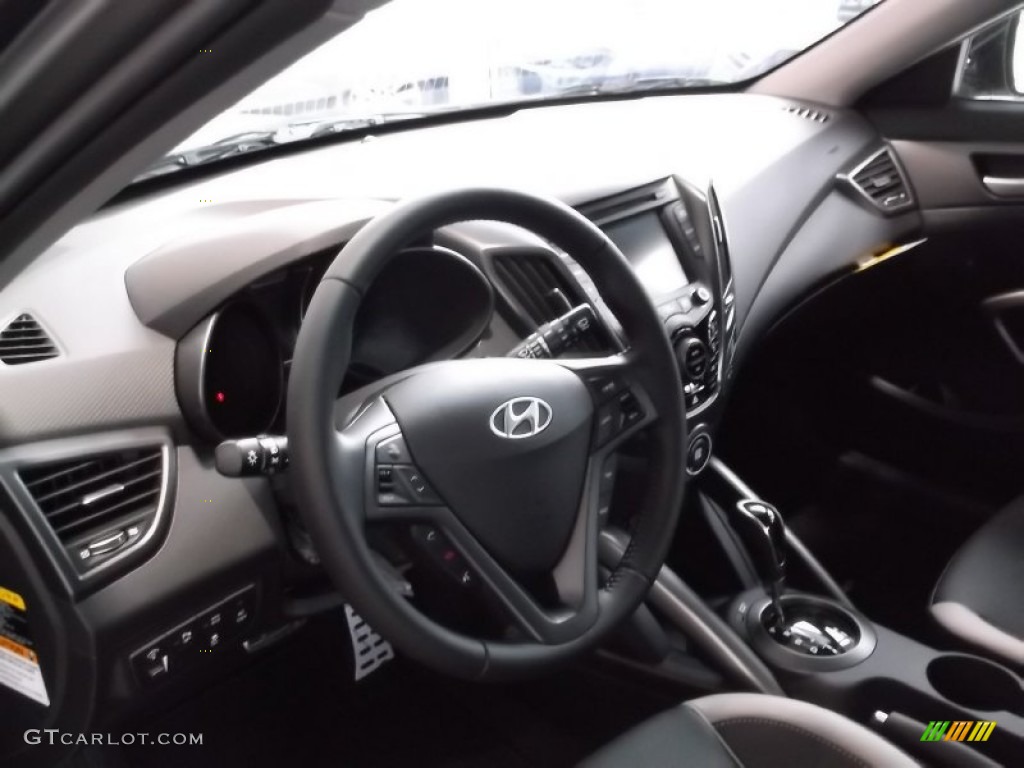 2015 Veloster Turbo - Matte Gray / Black photo #11